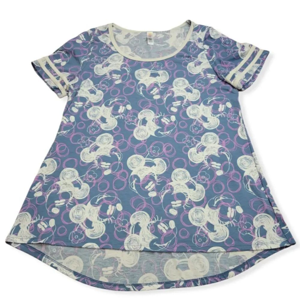 LuLaRoe Mickey Mouse Classic-t scoop necklace shirt S